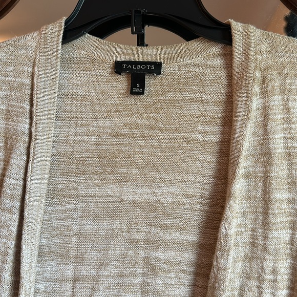 Talbots Tan and Cream Duster Size S - Picture 3 of 6